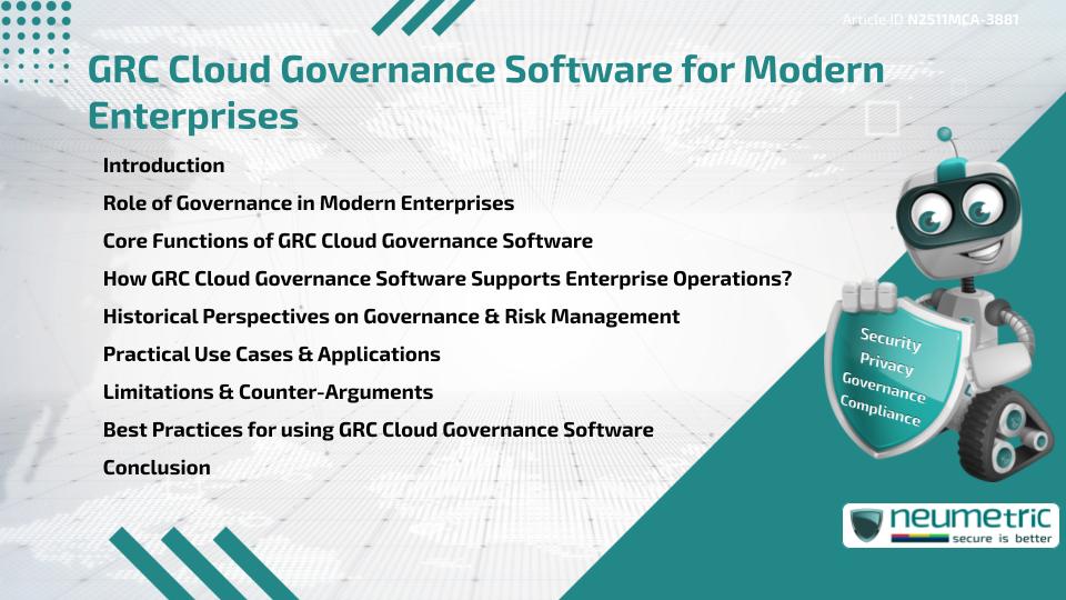 GRC Cloud Governance Software for Modern Enterprises