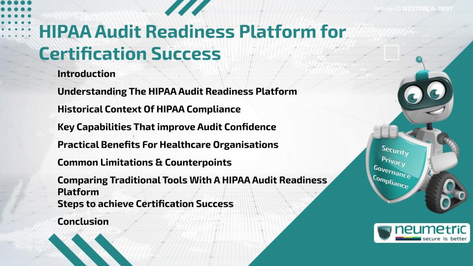 HIPAA Audit Readiness Platform for Certification Success