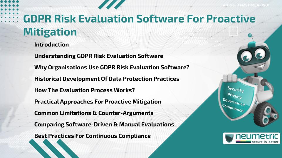 GDPR Risk Evaluation Software For Proactive Mitigation