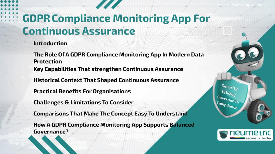GDPR Compliance Monitoring App For Continuous Assurance