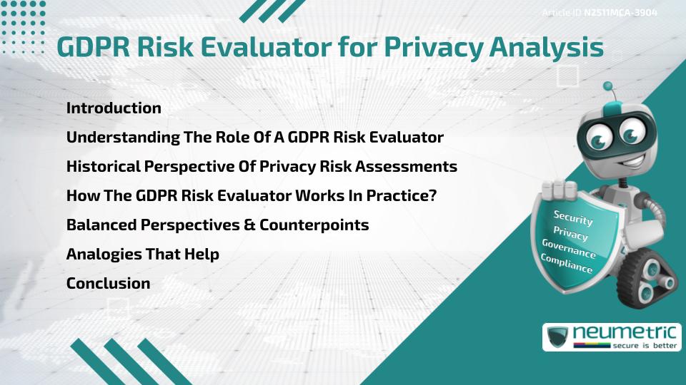 GDPR Risk Evaluator for Privacy Analysis