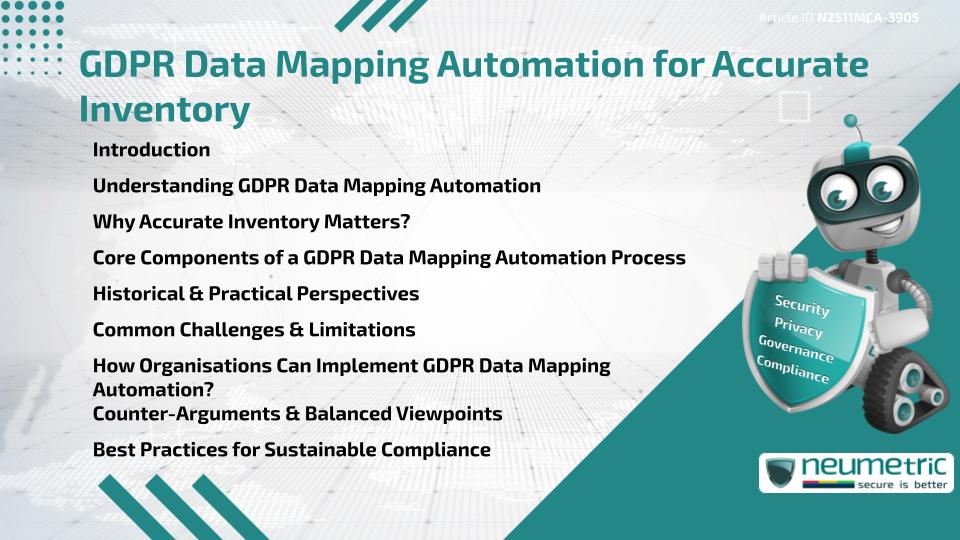 GDPR Data Mapping Automation for Accurate Inventory