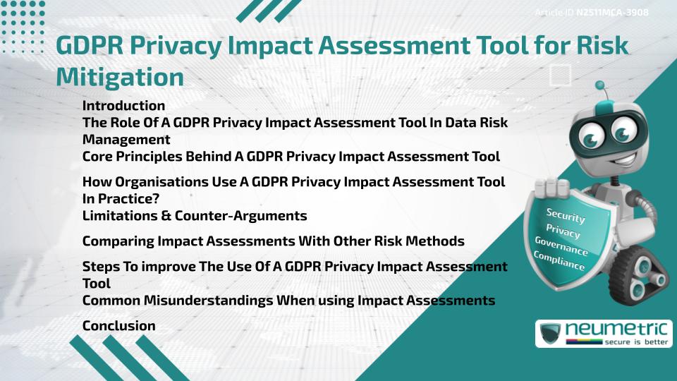 GDPR Privacy Impact Assessment Tool for Risk Mitigation