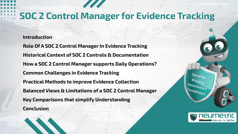SOC 2 Control Manager for Evidence Tracking
