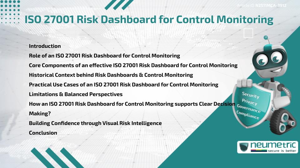 ISO 27001 Risk Dashboard for Control Monitoring