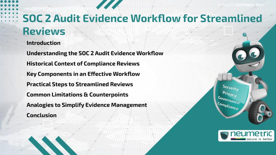 SOC 2 Audit Evidence Workflow for Streamlined Reviews