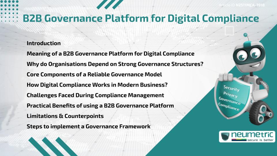 B2B Governance Platform for Digital Compliance