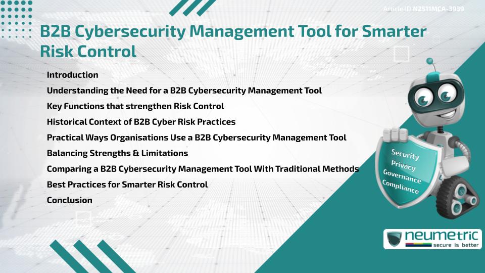 B2B Cybersecurity Management Tool for Smarter Risk Control