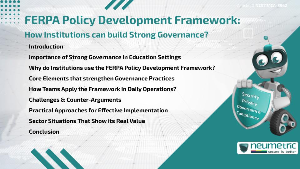 FERPA Policy Development Framework & How Institutions can build Strong Governance