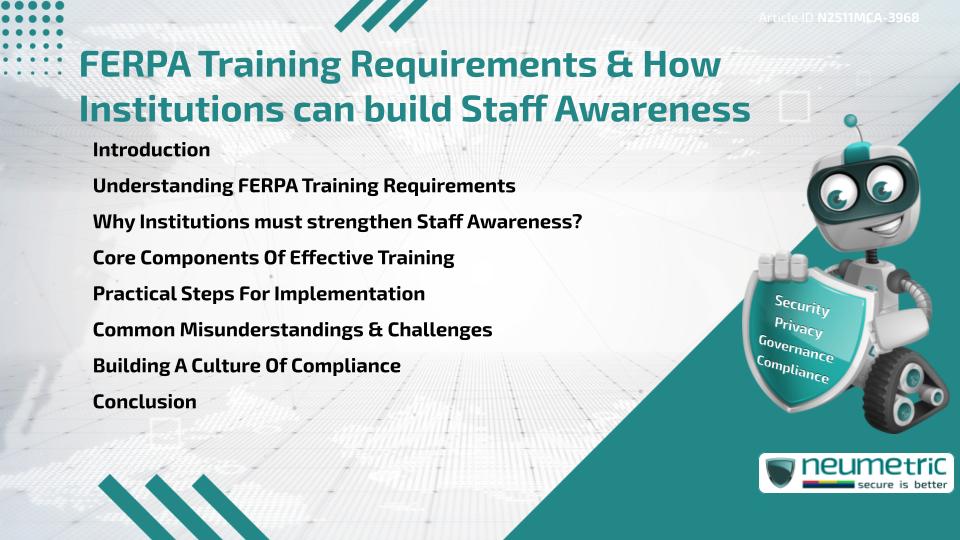 FERPA Training Requirements & How Institutions can build Staff Awareness