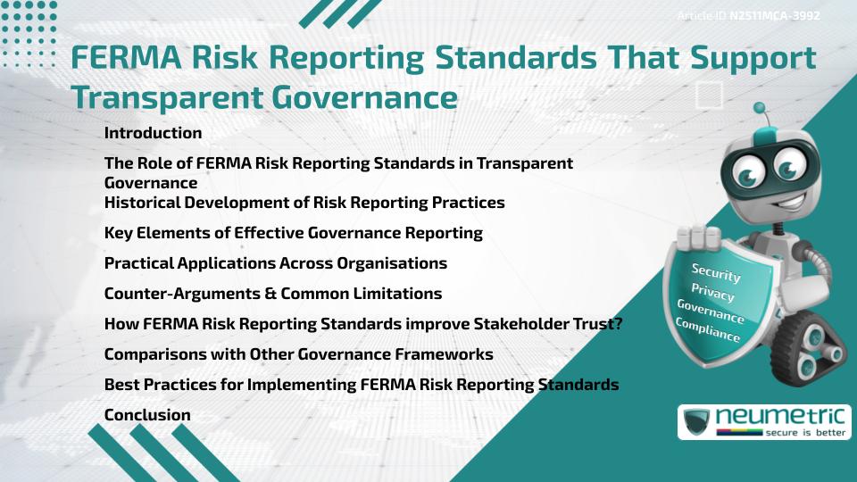 FERMA Risk Reporting Standards That Support Transparent Governance