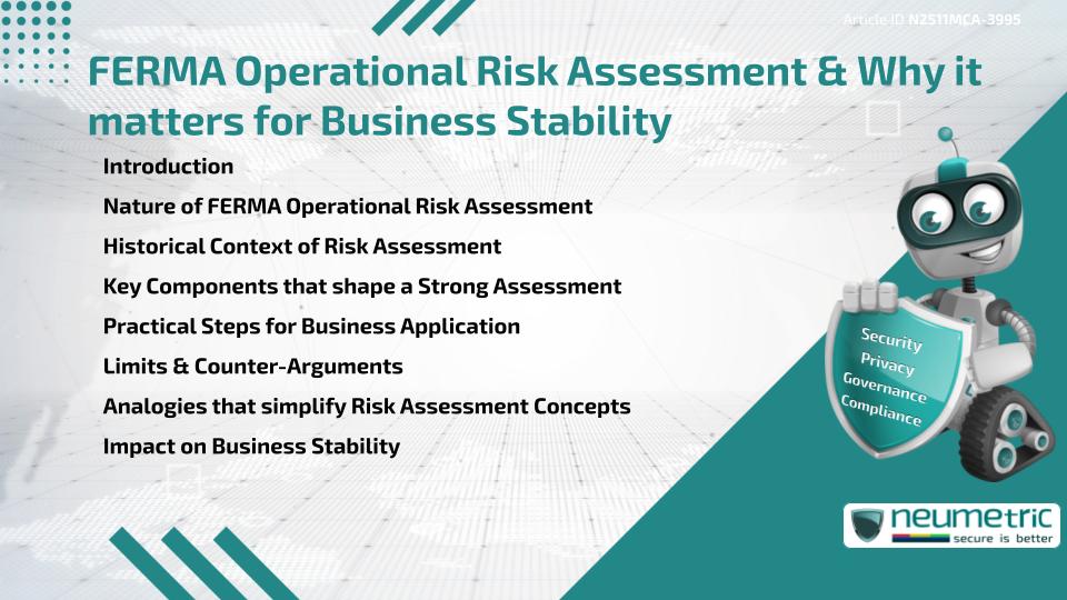 FERMA Operational Risk Assessment & Why it matters for Business Stability