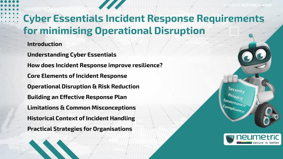 Cyber Essentials Incident Response Requirements for Minimising Operational Disruption