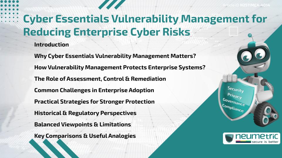 Cyber Essentials Vulnerability Management for Reducing Enterprise Cyber Risks