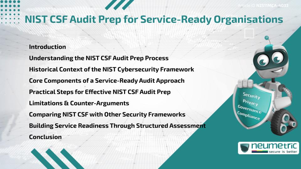 NIST CSF Audit Prep for Service-Ready Organisations