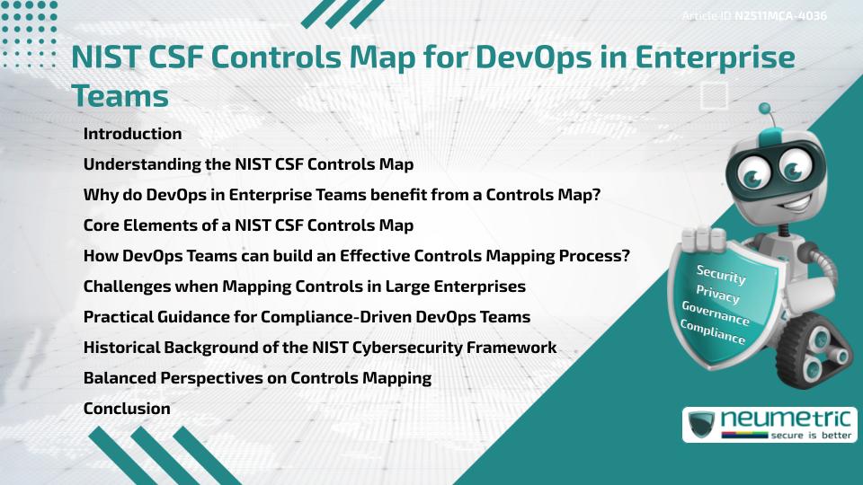 NIST CSF Controls Map for DevOps in Enterprise Teams