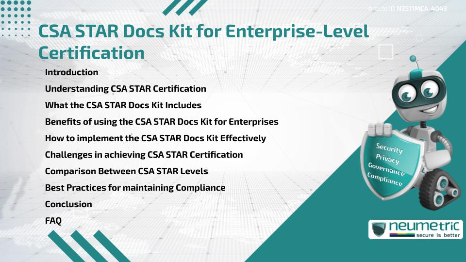 CSA STAR Docs Kit for Enterprise-Level Certification