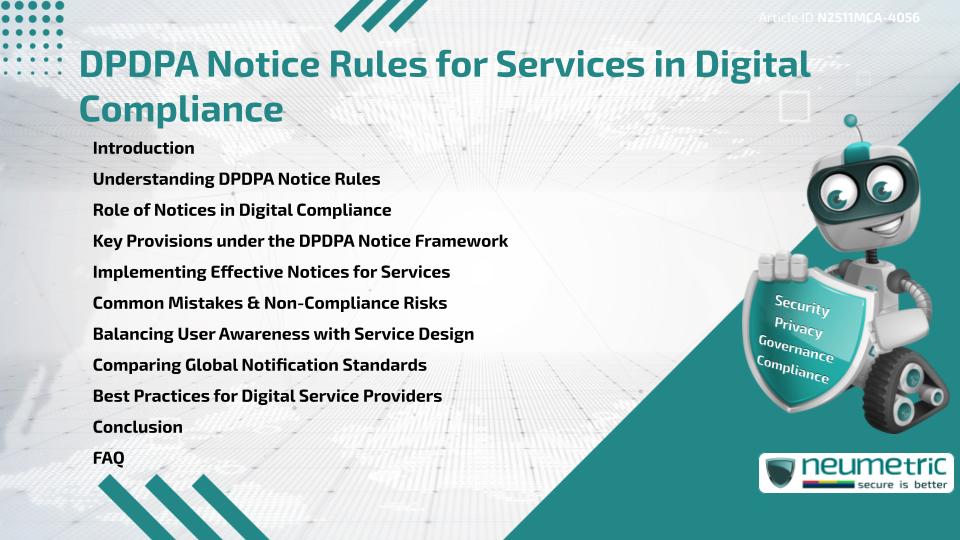 DPDPA Notice Rules for Services in Digital Compliance