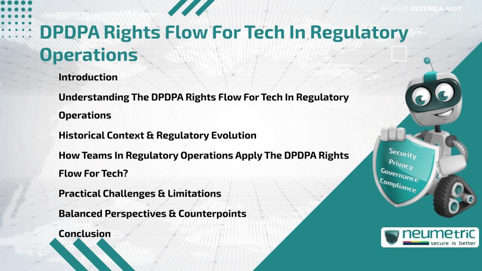 DPDPA Rights Flow For Tech In Regulatory Operations