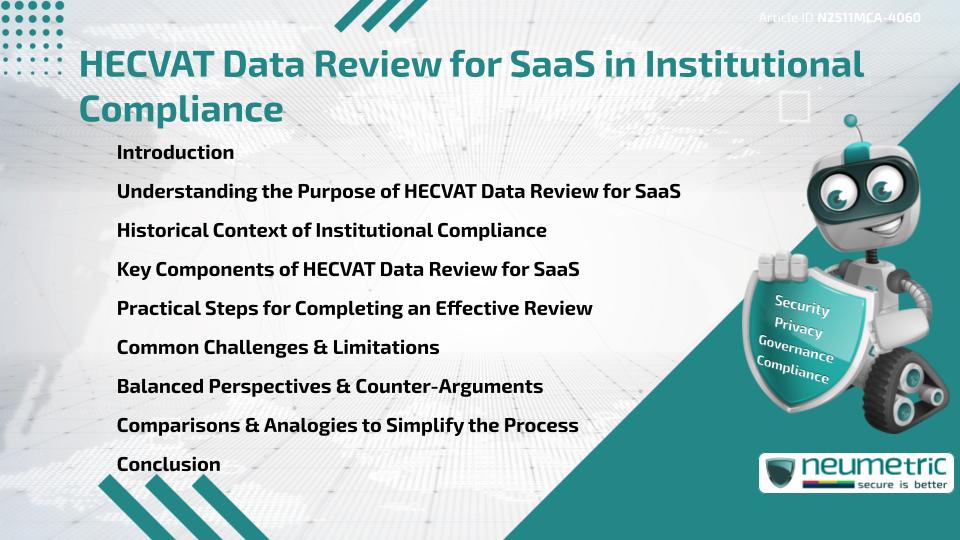 HECVAT Data Review for SaaS in Institutional Compliance