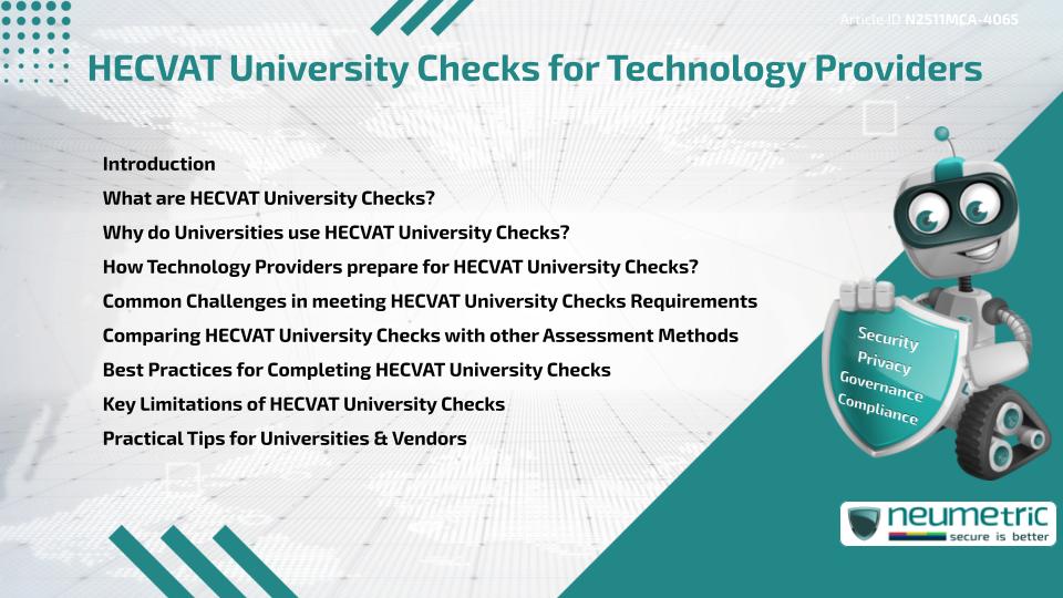 HECVAT University Checks for Technology Providers