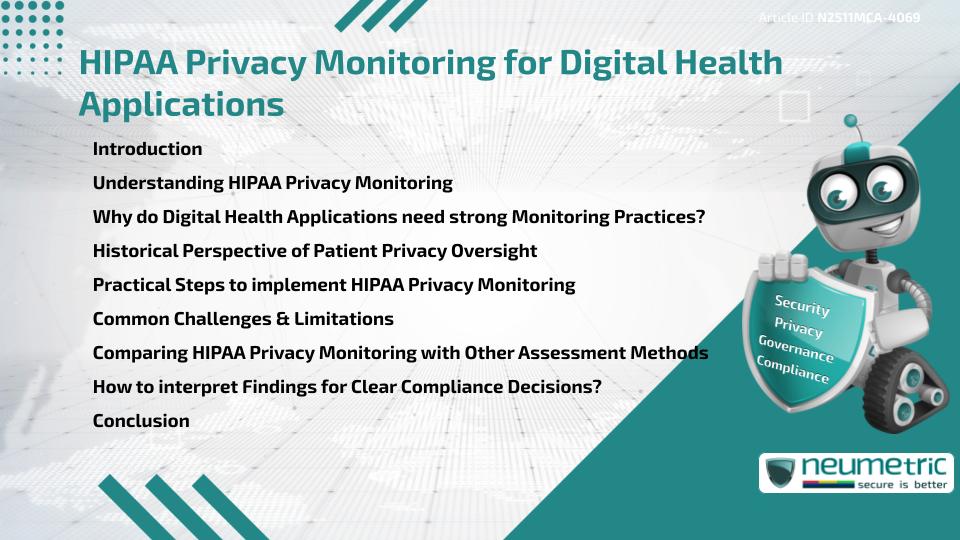 HIPAA Privacy Monitoring for Digital Health Applications
