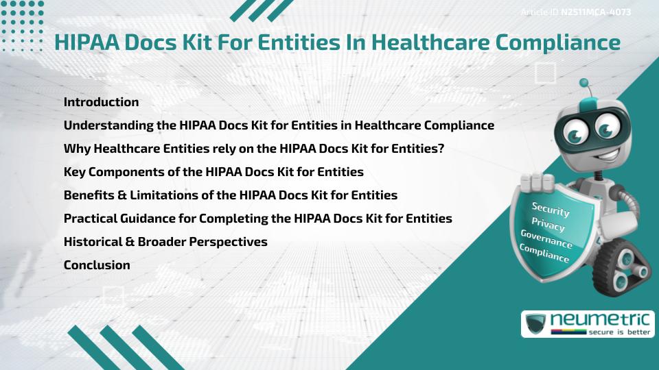 HIPAA Docs Kit For Entities In Healthcare Compliance