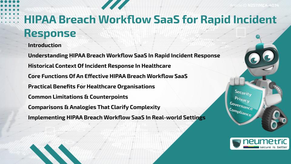 HIPAA Breach Workflow SaaS for Rapid Incident Response