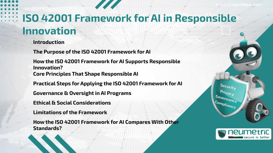 ISO 42001 Framework for AI in Responsible Innovation