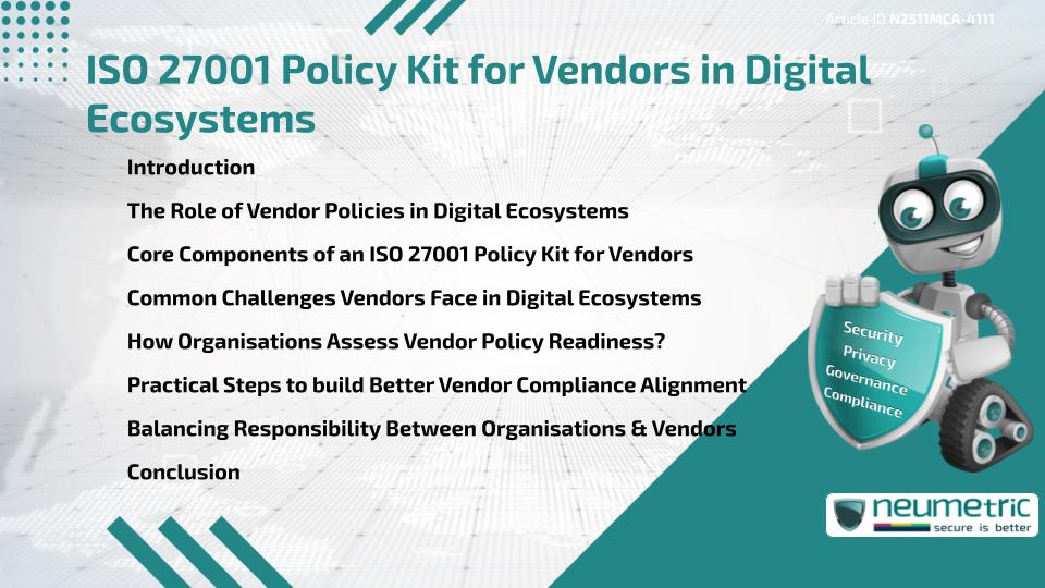 ISO 27001 Policy Kit for Vendors in Digital Ecosystems
