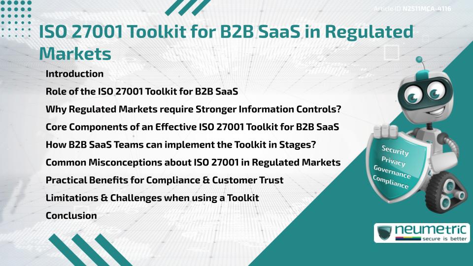 ISO 27001 Toolkit for B2B SaaS in Regulated Markets