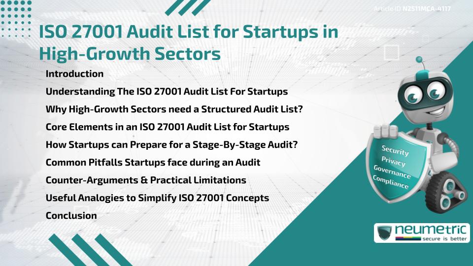 ISO 27001 Audit List for Startups in High-Growth Sectors