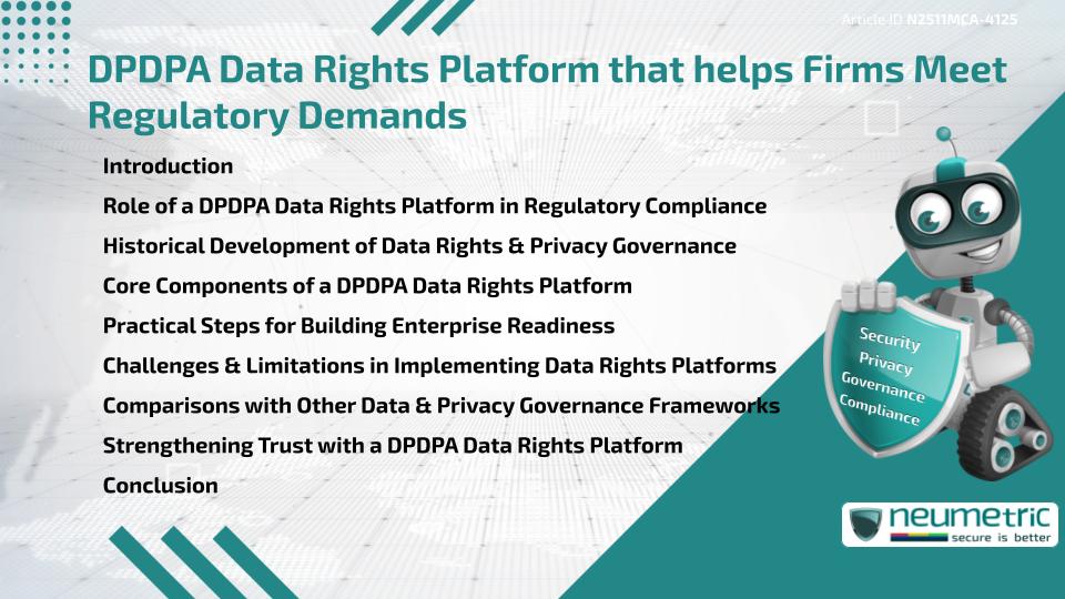DPDPA Data Rights Platform that helps Firms Meet Regulatory Demands