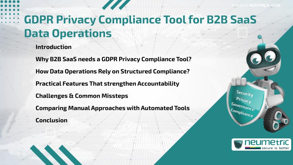 GDPR Privacy Compliance Tool for B2B SaaS Data Operations