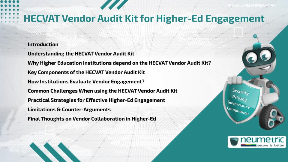 HECVAT Vendor Audit Kit for Higher-Ed Engagement