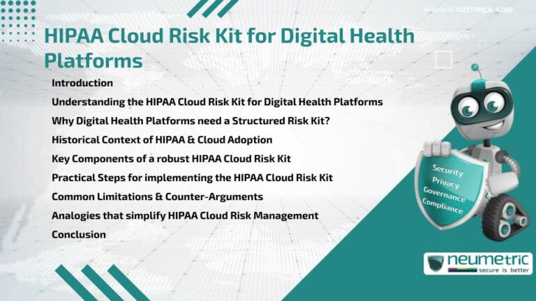 My Risk Kit HIPAA Cloud Risk Kit for Digital Health Platforms