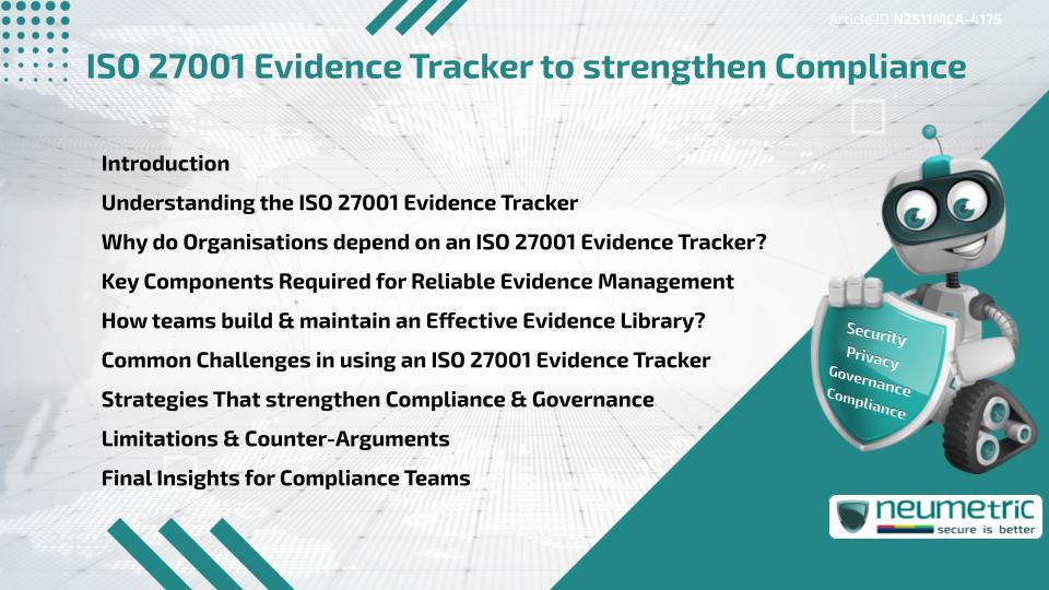 ISO 27001 Evidence Tracker to strengthen Compliance