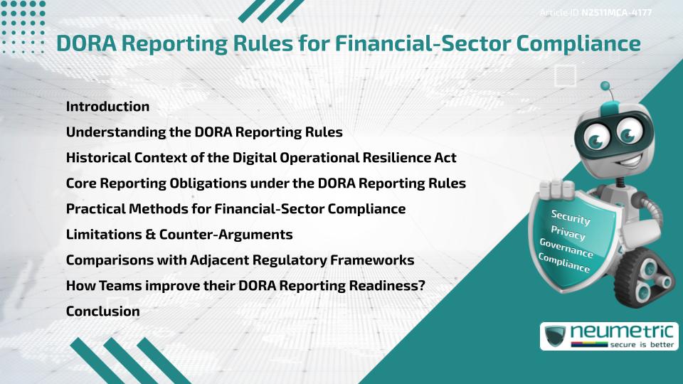 DORA Reporting Rules for Financial-Sector Compliance