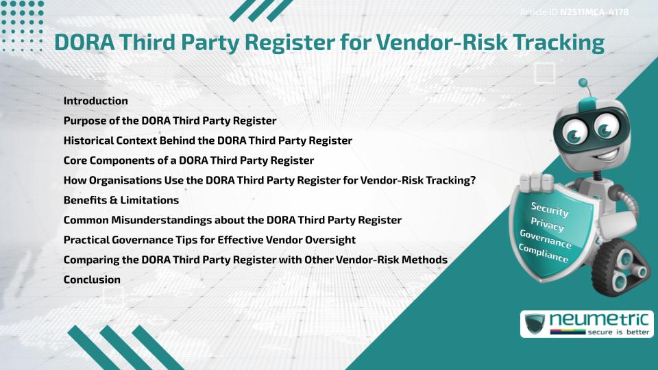 DORA Third-Party Register for Vendor-Risk Tracking