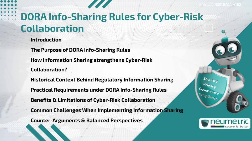 DORA Info-Sharing Rules for Cyber-Risk Collaboration