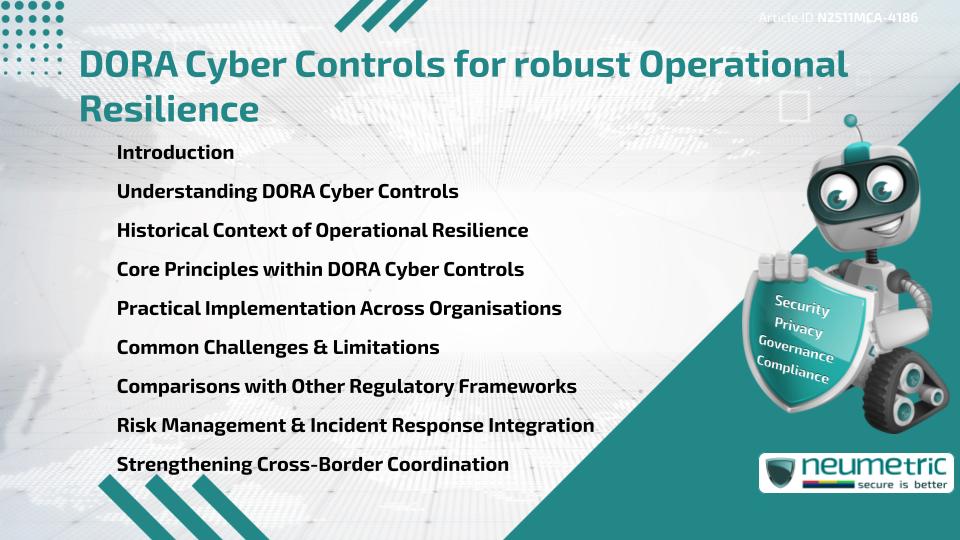 DORA Cyber Controls for robust Operational Resilience
