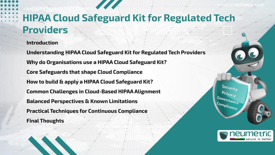 HIPAA Cloud Safeguard Kit for Regulated Tech Providers