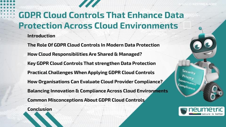 GDPR Cloud Controls That Enhance Data Protection Across Cloud Environments