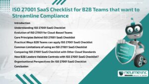 ISO 27001 SaaS Checklist for B2B Teams that want to Streamline Compliance