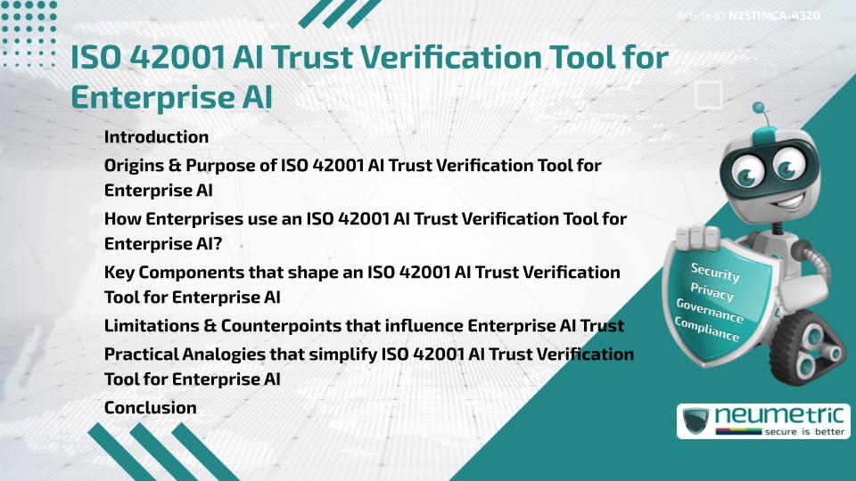 ISO 42001 AI Trust Verification Tool for Enterprise AI