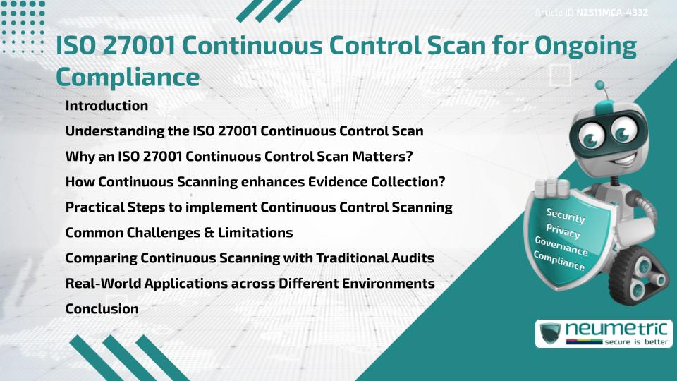 ISO 27001 Continuous Control Scan for Ongoing Compliance