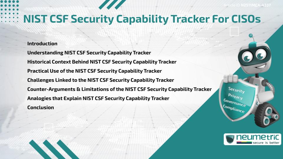 NIST CSF Security Capability Tracker For CISOs