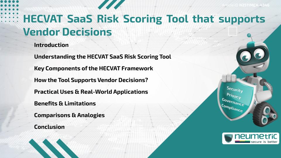 HECVAT SaaS Risk Scoring Tool that supports Vendor Decisions