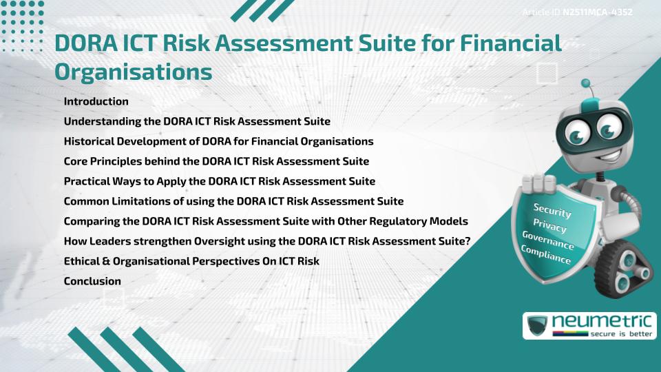 DORA ICT Risk Assessment Suite for Financial Organisations