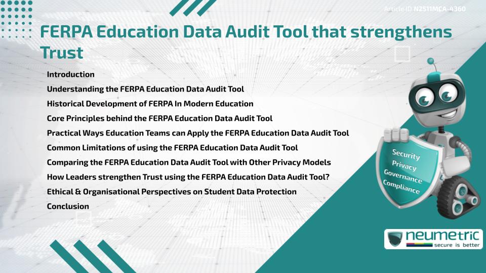 FERPA Education Data Audit Tool that strengthens Trust